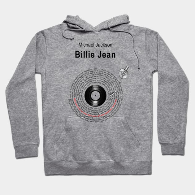 BILLIE JEAN LYRICS ILLUSTRATIONS Hoodie by Vansa Design